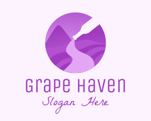 Vineyard - Purple Wine Vineyard logo design