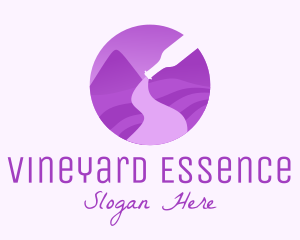 Purple Wine Vineyard logo design