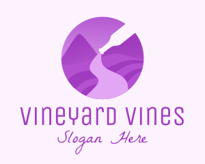 Purple Wine Vineyard logo design