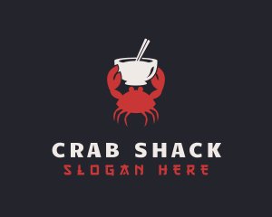 Crab Bowl Chopsticks logo design