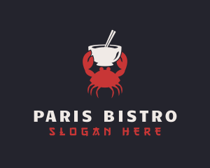 Crab Bowl Chopsticks logo design