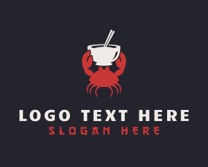 Bowl - Crab Bowl Chopsticks logo design
