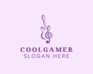 Sing - Guitar Clef Music logo design