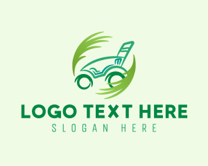 Lawn Mower Grass Logo