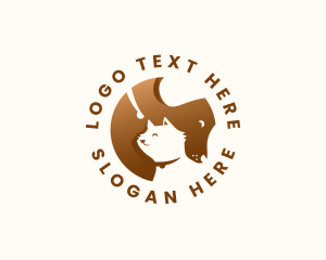 Cute - Dog Cat Pet Shop logo design