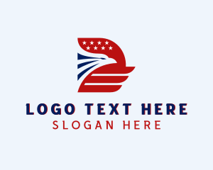 Veteran - Aviation Eagle Star Letter D logo design