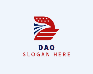 Politician - Aviation Eagle Star Letter D logo design