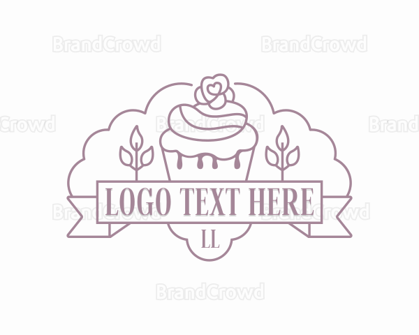 Cupcake Bake Pastry Logo