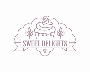 Cupcake Bake Pastry logo design