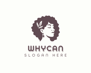 Curly Hairstyle Woman Logo