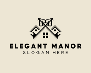 Manor - House Estate Key logo design