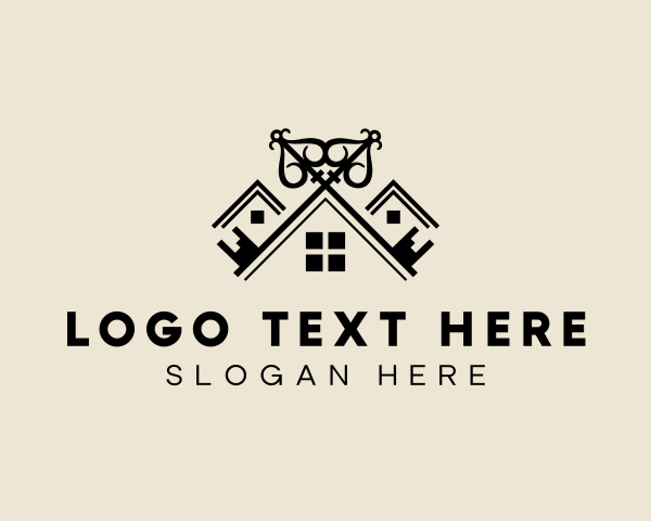 High End - House Estate Key logo design