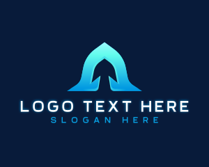 Logistics - Arrow Investment Letter A logo design