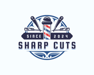 Cut - Barber Razor Groomer logo design