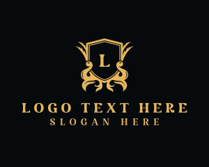 Lawyer - Golden Royalty Shield logo design