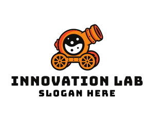 Lab - Cannon Lab Flask logo design
