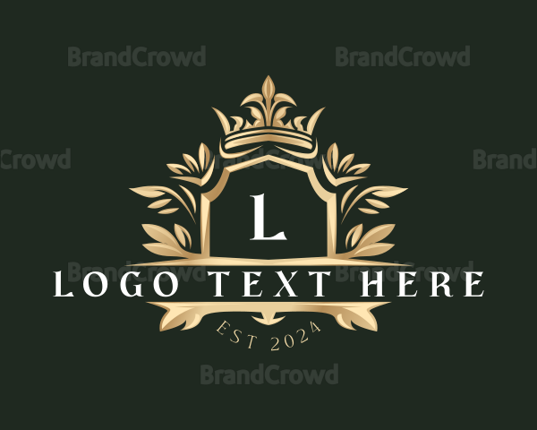 Floral Decorative Crown Logo