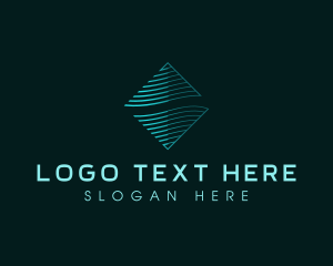 Insurance - Wave Abstract Tech logo design