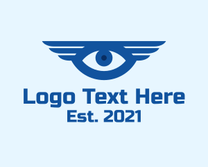 Contact Lens - Occult Eye Wings logo design