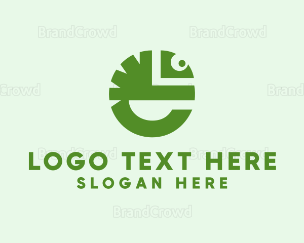 Letter E Lizard Logo
