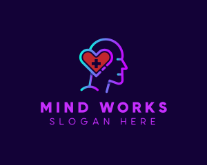 Mental Heart Psychology  logo design