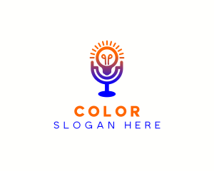 Podcast - Light Bulb Mic Podcast logo design