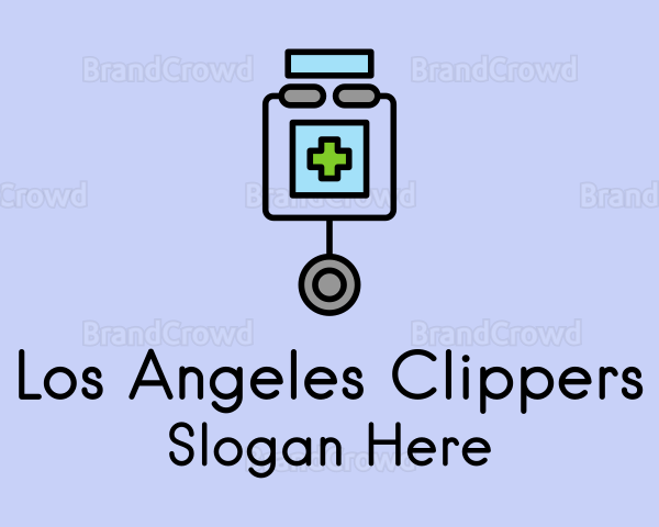Blood Bag  Stethoscope Logo