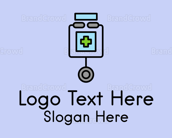 Blood Bag  Stethoscope Logo