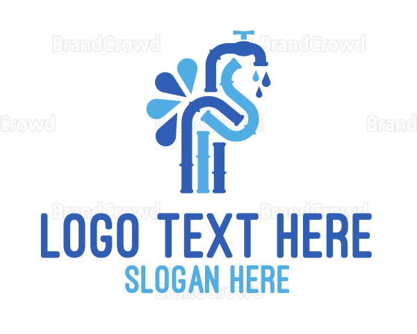 Faucet Tap Plumbing Logo