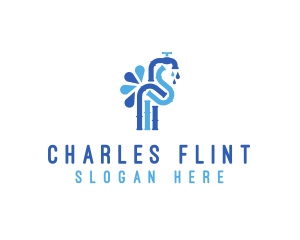 Faucet Tap Plumbing  logo design