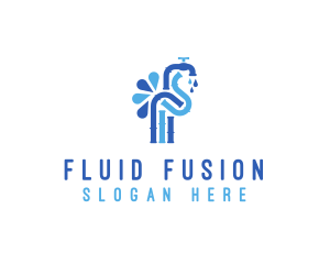 Faucet Tap Plumbing  logo design