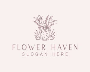 Garden Flower Vase logo design