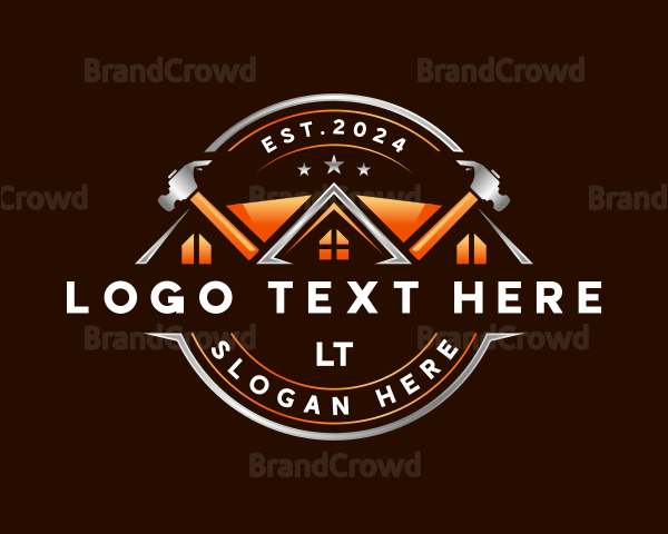 Roofing Hammer Builder Logo