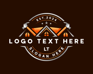 Badge - Roofing Hammer Builder logo design