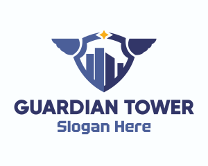 Winged Shield City logo design