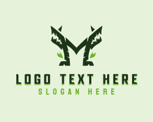 Online Gaming - Dragon Monster Letter M logo design