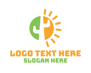 Mojave - Abstract Sun Cactus logo design