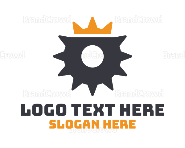 Mechanical Cog Crown Logo
