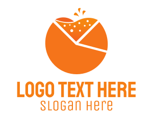 Wagon Wheel - Pie Chart Drink logo design