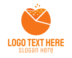 Bubbly - Pie Chart Drink logo design