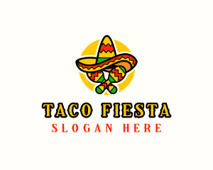 Mexican - Mexican Sombrero Maracas logo design