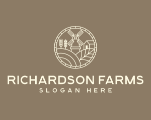 Barn Windmill Farming logo design