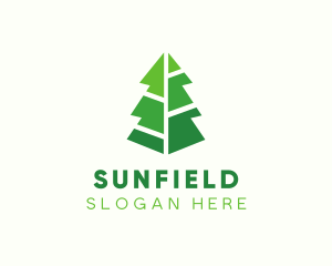 Modern Christmas Tree logo design