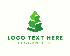 Christmas - Modern Christmas Tree logo design
