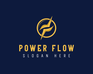 Electrician Lightning Power Energy logo design