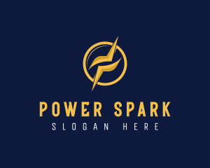 Electrician Lightning Power Energy logo design