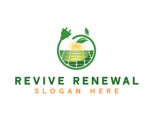 Solar Panel Plug logo design