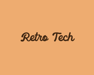 Retro Cursive Apparel logo design