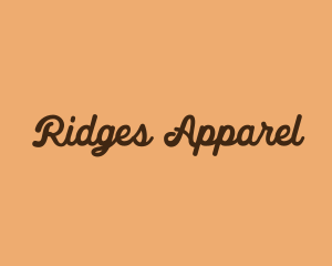 Retro Cursive Apparel logo design