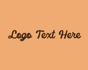 Retro Cursive Apparel Logo